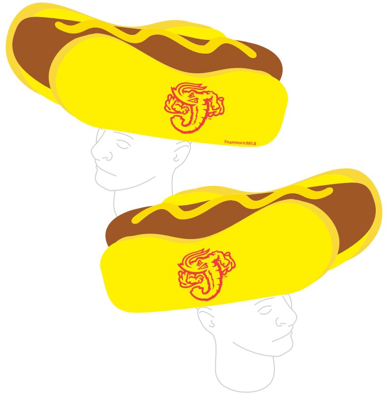 Jacksonville Jumbo Shrimp Foamworx Foam Hot Dog Hat – Jacksonville