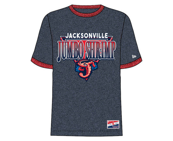 Jacksonville Jumbo Shrimp New Era Vintage Ringer Tee