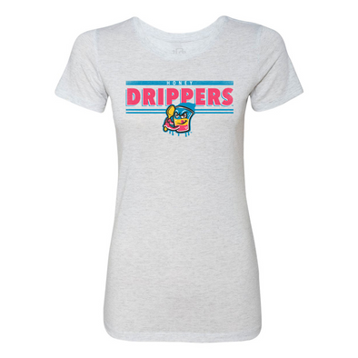 Jacksonville Jumbo Shrimp 108 Stitches Ladies Heather Honey Drippers Comeback Tee