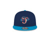 Jacksonville Jumbo Shrimp New Era Youth Midnight Navy/Electric Blue 9Fifty Snapback