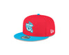 Jacksonville Jumbo Shrimp New Era Youth Lava Red/Vice Blue 9Fifty Snapback