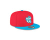 Jacksonville Jumbo Shrimp New Era Youth Lava Red/Vice Blue 9Fifty Snapback