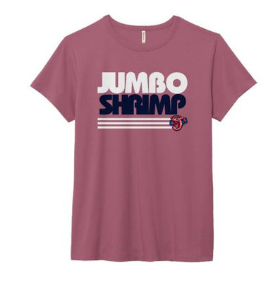 Jacksonville Jumbo Shrimp Ouray Ladies Rose Crew Tee