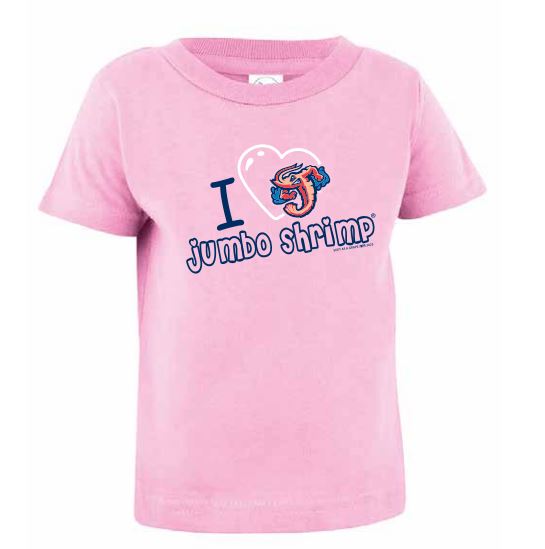 Jacksonville Jumbo Shrimp Soft As A Grape Pink Infant Tee