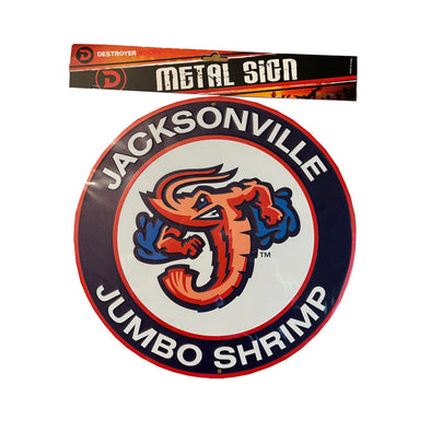 Jacksonville Jumbo Shrimp Destroyer Metal Embossed Sign