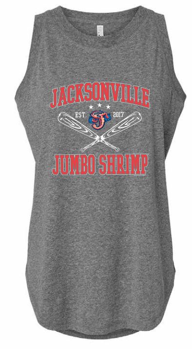 Jacksonville Jumbo Shrimp Soft As A Grape Ladies Granite Relaxed Tank