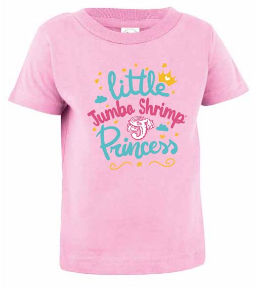 Jacksonville Jumbo Shrimp Soft As A Grape Pink Jumbo Shrimp Princess Infant Tee