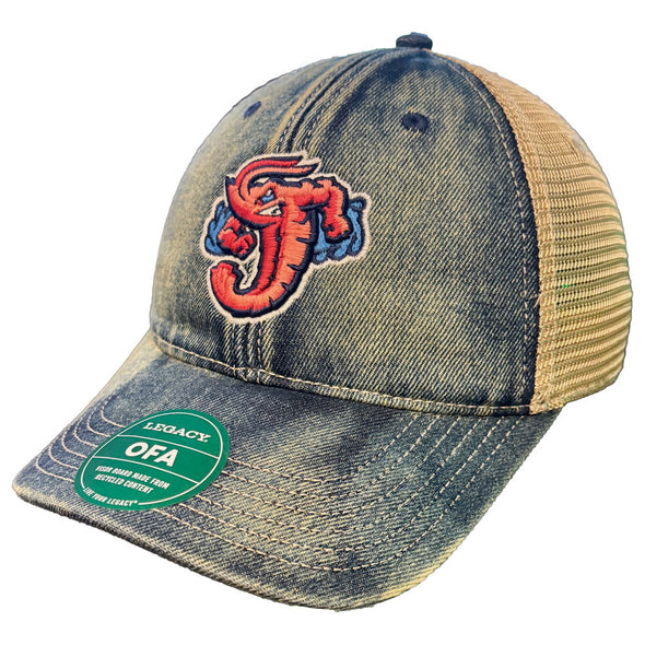 Jacksonville Jumbo Shrimp Legacy Old Favorite Denim Trucker