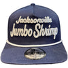 Jacksonville Jumbo Shrimp New Era Team Text Golfer Snapback