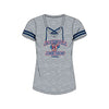 Jacksonville Jumbo Shrimp Profile Plus Size Women's Lace-Up V-Neck Tee