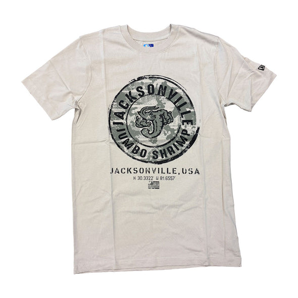 Jacksonville Jumbo Shrimp New Era 2025 Armed Forces Day Tee