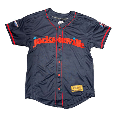 Jacksonville Jumbo Shrimp Official League flipturn x Jumbo Shrimp Navy Jersey