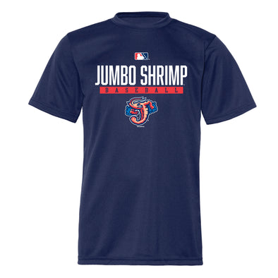 Jacksonville Jumbo Shrimp Bimm Ridder Youth Navy Performance Tee