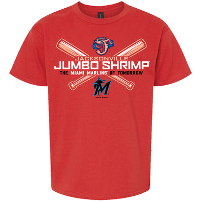 Jacksonville Jumbo Shrimp Bimm Ridder Youth Red Affiliate Tee