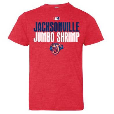 Jacksonville Jumbo Shrimp Bimm Ridder Vintage Red Tee