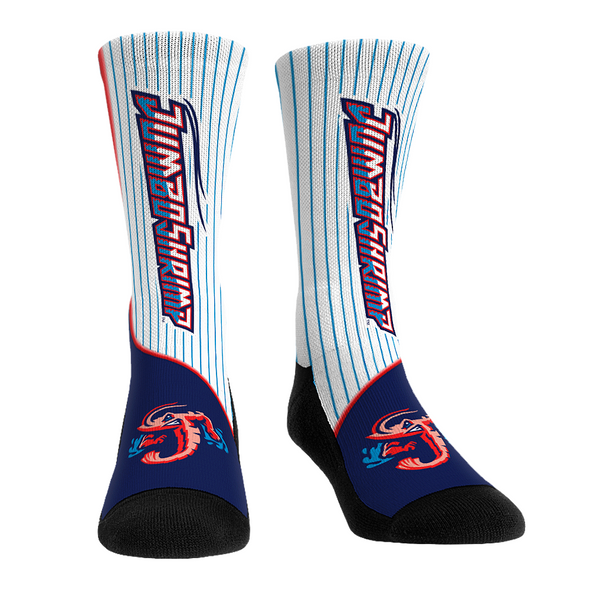 Jacksonville Jumbo Shrimp Rock Em' Socks Pinstripe Socks