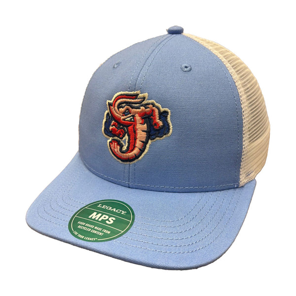 Jacksonville Jumbo Shrimp Legacy Power Blue Trucker – Jacksonville