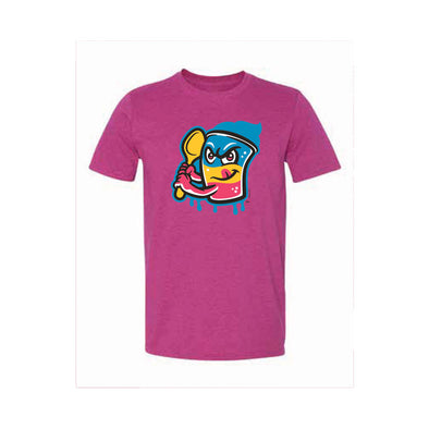 Jacksonville Jumbo Shrimp 108 Stitches Hot Pink Honey Drippers Logo Tee