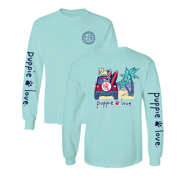 Jacksonville Jumbo Shrimp Puppie Love Beach Pup L/S Tee