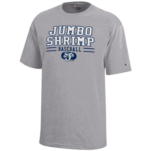 Jacksonville Jumbo Shrimp Champion Youth Oxford Gray Tee