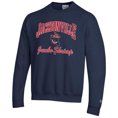 Jacksonville Jumbo Shrimp Champion Navy Powerblend Crew Sweatshirt