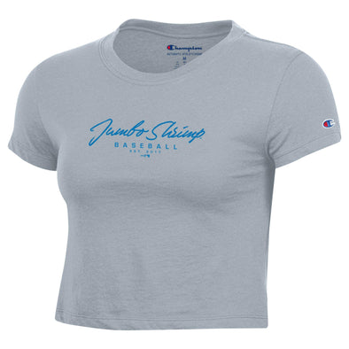 Jacksonville Jumbo Shrimp Champion Women's Silver Baby Tee