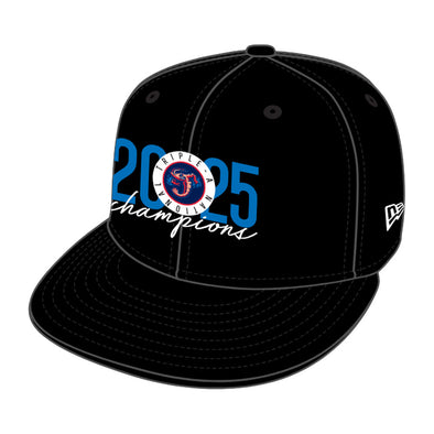 Jacksonville Jumbo Shrimp New Era Black 2025 Triple A National Champions 9Fifty
