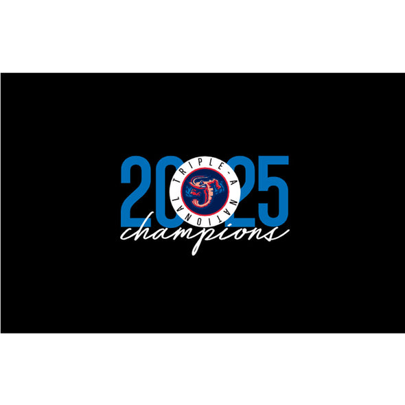 Jacksonville Jumbo Shrimp New Era Black 2025 Triple A National Champions 9Fifty