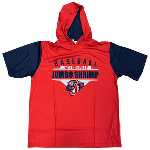 Jacksonville Jumbo Shrimp Sublimated Performance Short Sleeve Hoodie