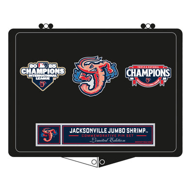 Jacksonville Jumbo Shrimp Wincraft 2025 Championship Lapel Pin Set