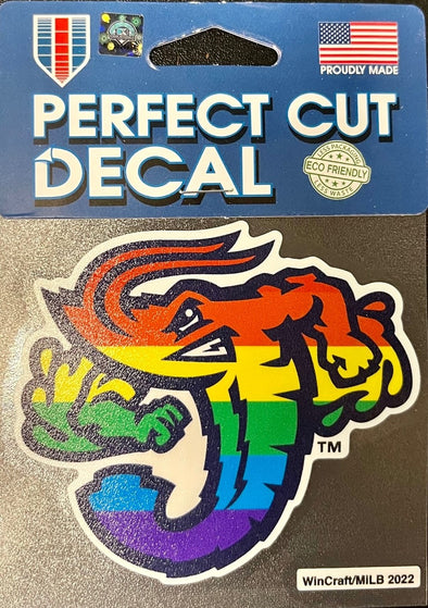 Jacksonville Jumbo Shrimp Wincraft Perfect Cut 4" x 4" Pride Decal