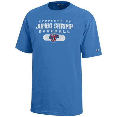Jacksonville Jumbo Shrimp Champion Youth Blue Tee