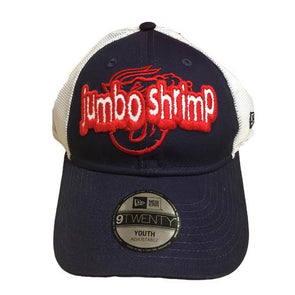 Jacksonville Jumbo Shrimp New Era Youth Navy Pop Stitcher 9Twenty